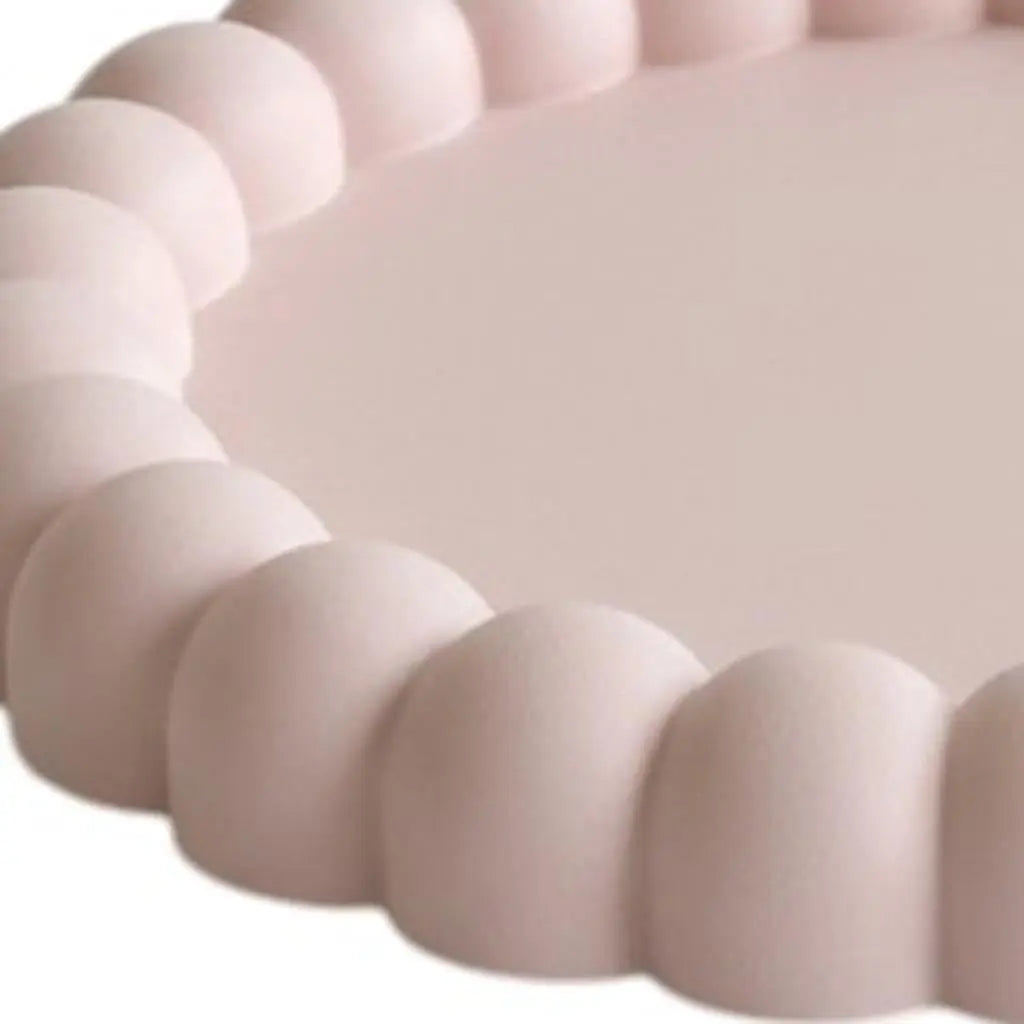 6" Pale Pink Resin Handmade Round Trinket Tray Homeroots Kitchen & Dining