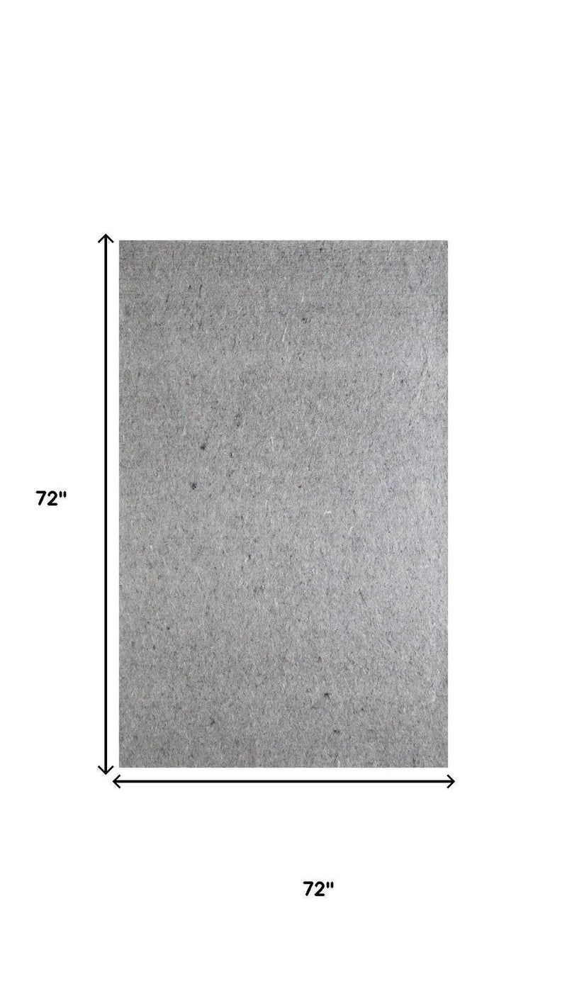 6' Round Gray Non Slip Rug Pad Homeroots Home Decor