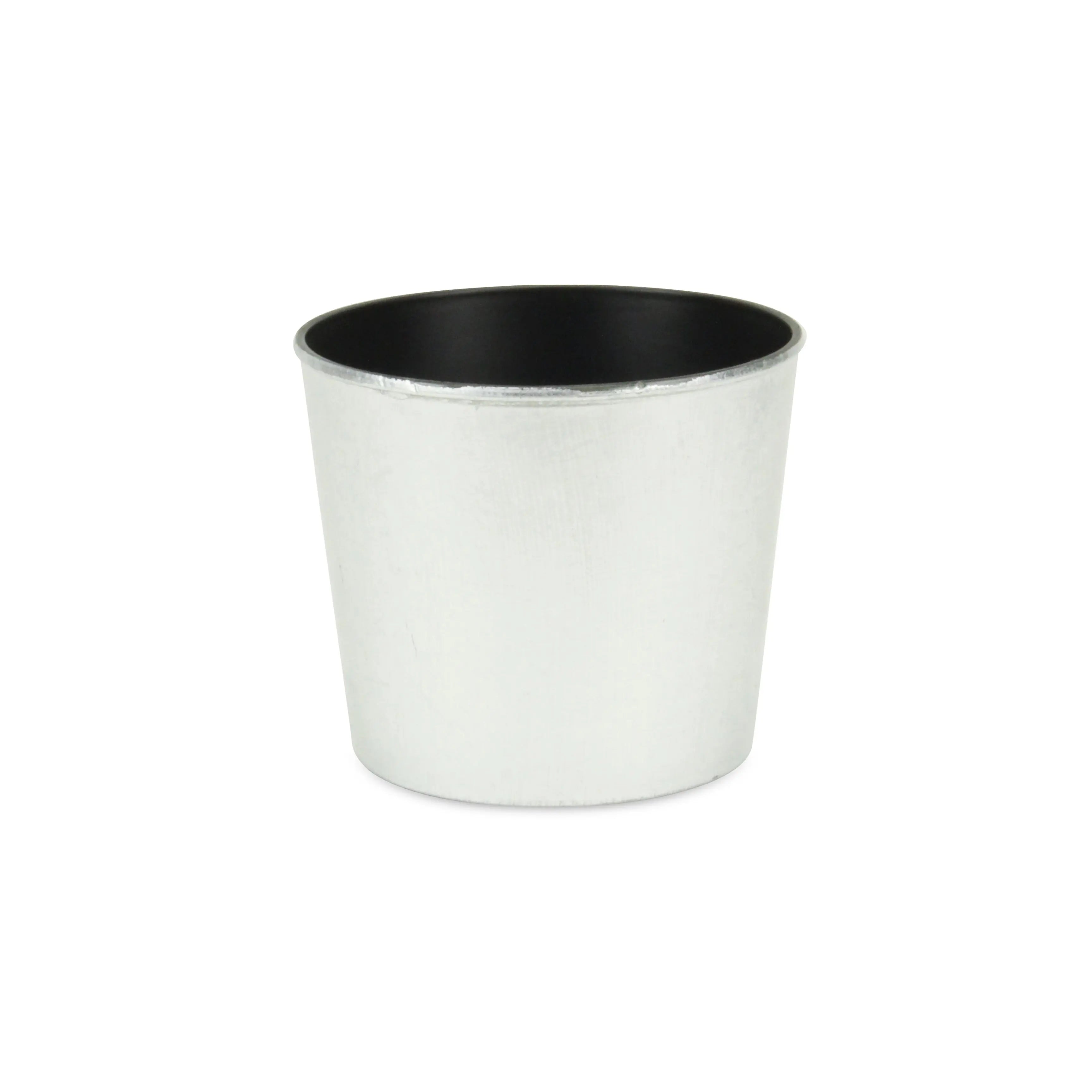 6" Silver Recycled Plastic Indoor Outdoor Round Pot Planter Homeroots Outdoor