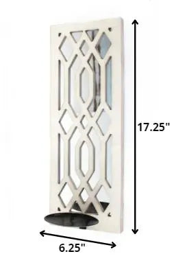 6" White Wood Wall Sconce Candle Holder Homeroots Home Decor