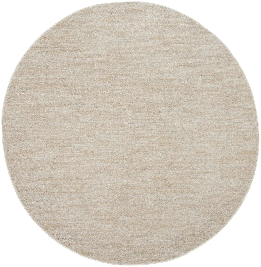 6' X 6' Beige And Ivory Round Indoor Outdoor Area Rug Homeroots Outdoor