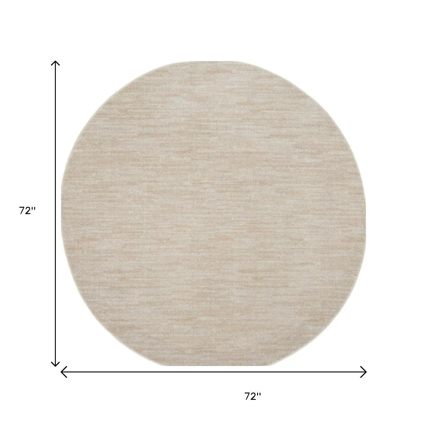 6' X 6' Beige And Ivory Round Indoor Outdoor Area Rug Homeroots Outdoor