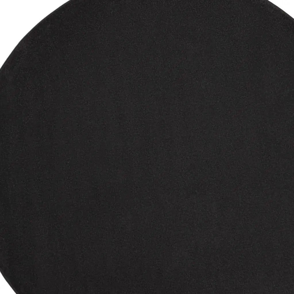 6' X 6' Black Round Indoor Outdoor Area Rug Homeroots Outdoor