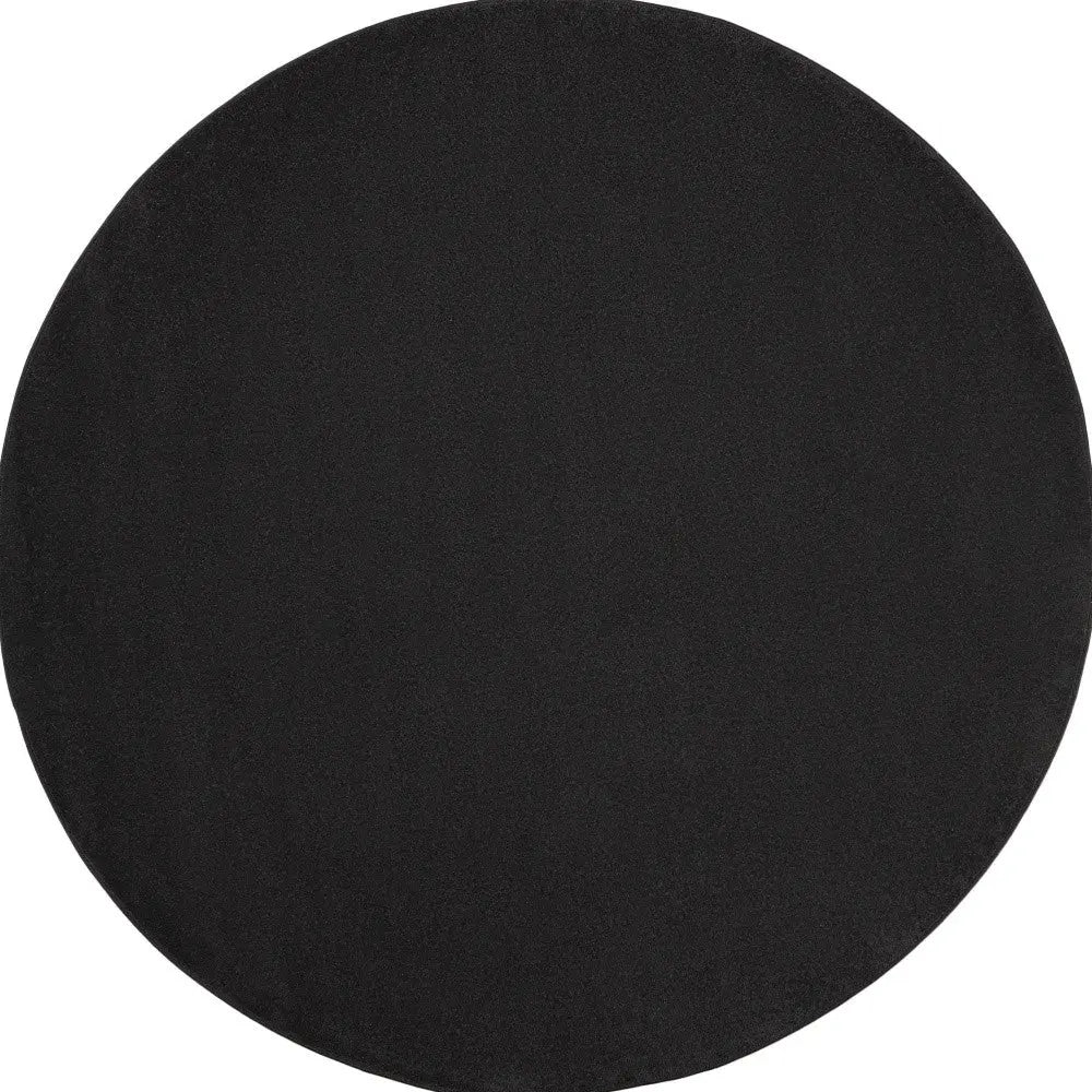 6' X 6' Black Round Indoor Outdoor Area Rug Homeroots Outdoor