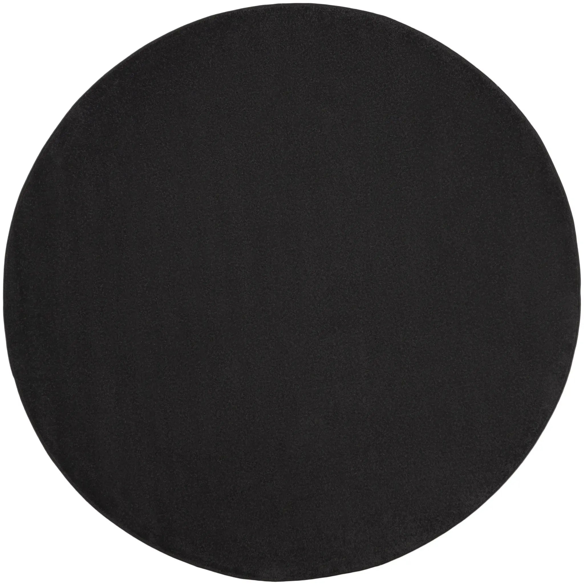 6' X 6' Black Round Indoor Outdoor Area Rug Homeroots Outdoor