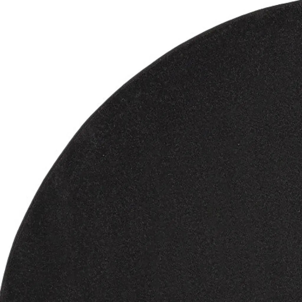 6' X 6' Black Round Indoor Outdoor Area Rug Homeroots Outdoor