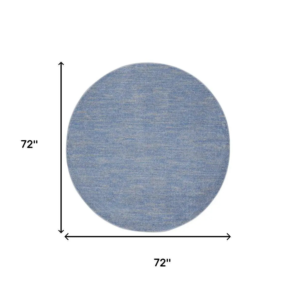6' X 6' Blue And Gray Round Indoor Outdoor Area Rug Homeroots Outdoor