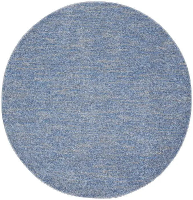 6' X 6' Blue And Gray Round Indoor Outdoor Area Rug Homeroots Outdoor