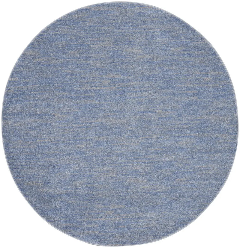 6' X 6' Blue And Gray Round Indoor Outdoor Area Rug Homeroots Outdoor