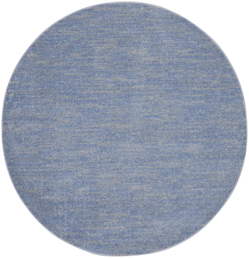 6' X 6' Blue And Gray Round Indoor Outdoor Area Rug Homeroots Outdoor