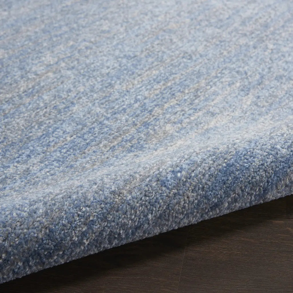 6' X 6' Blue And Gray Round Indoor Outdoor Area Rug Homeroots Outdoor