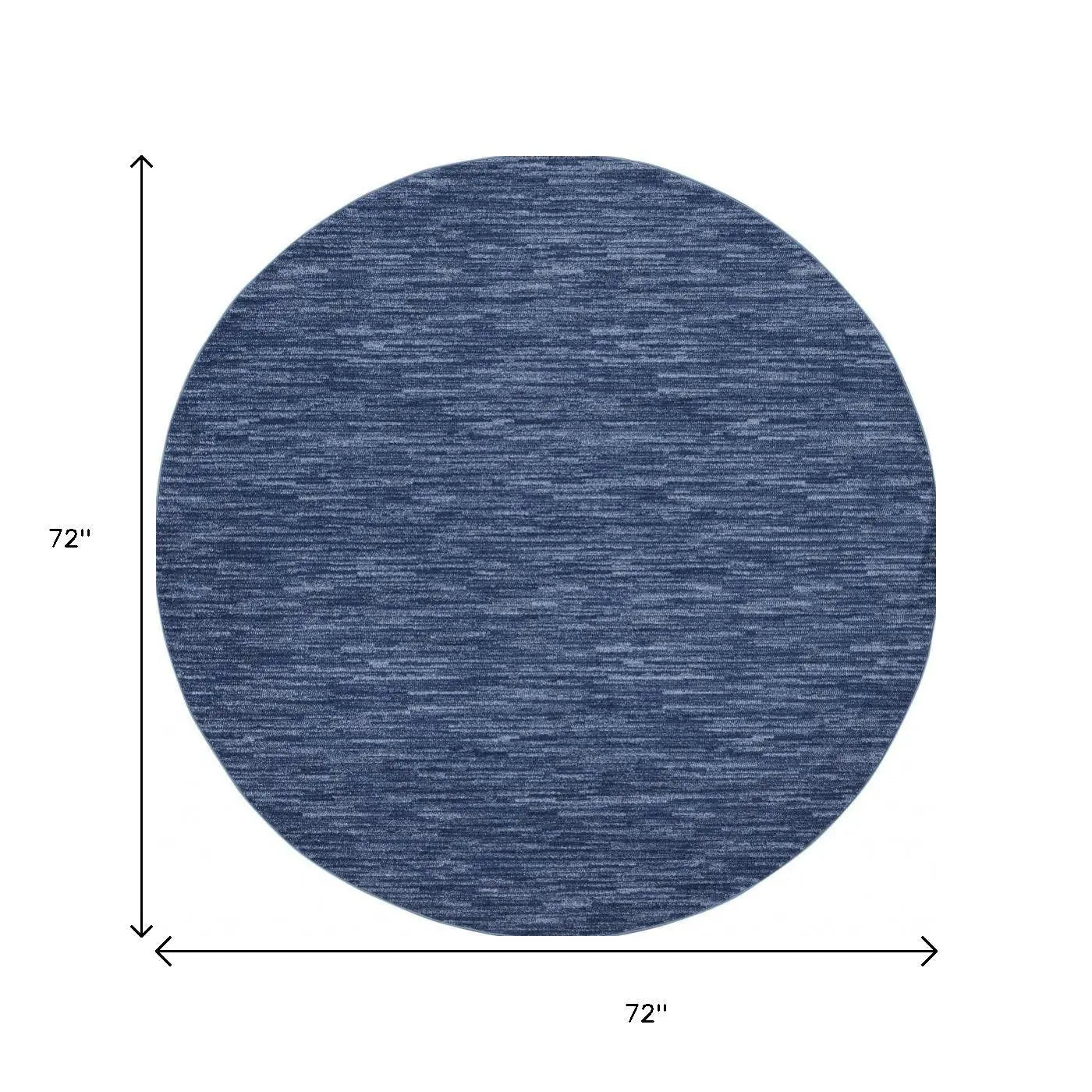 6' X 6' Blue Round Indoor Outdoor Area Rug Homeroots Outdoor