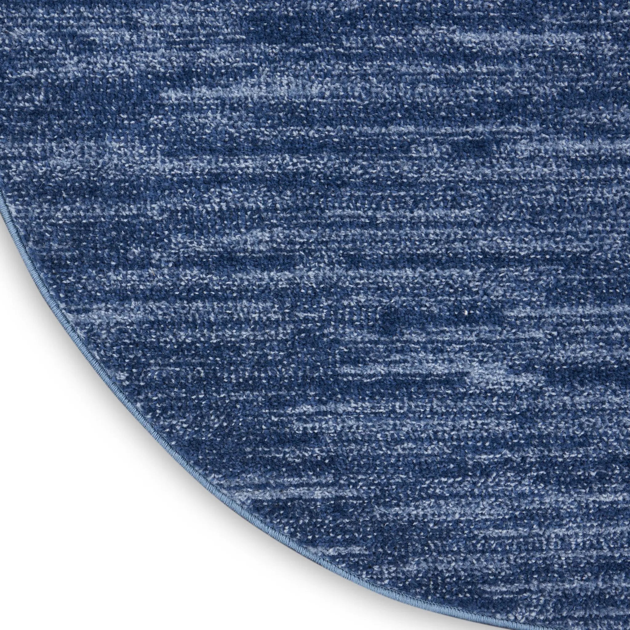 6' X 6' Blue Round Indoor Outdoor Area Rug Homeroots Outdoor