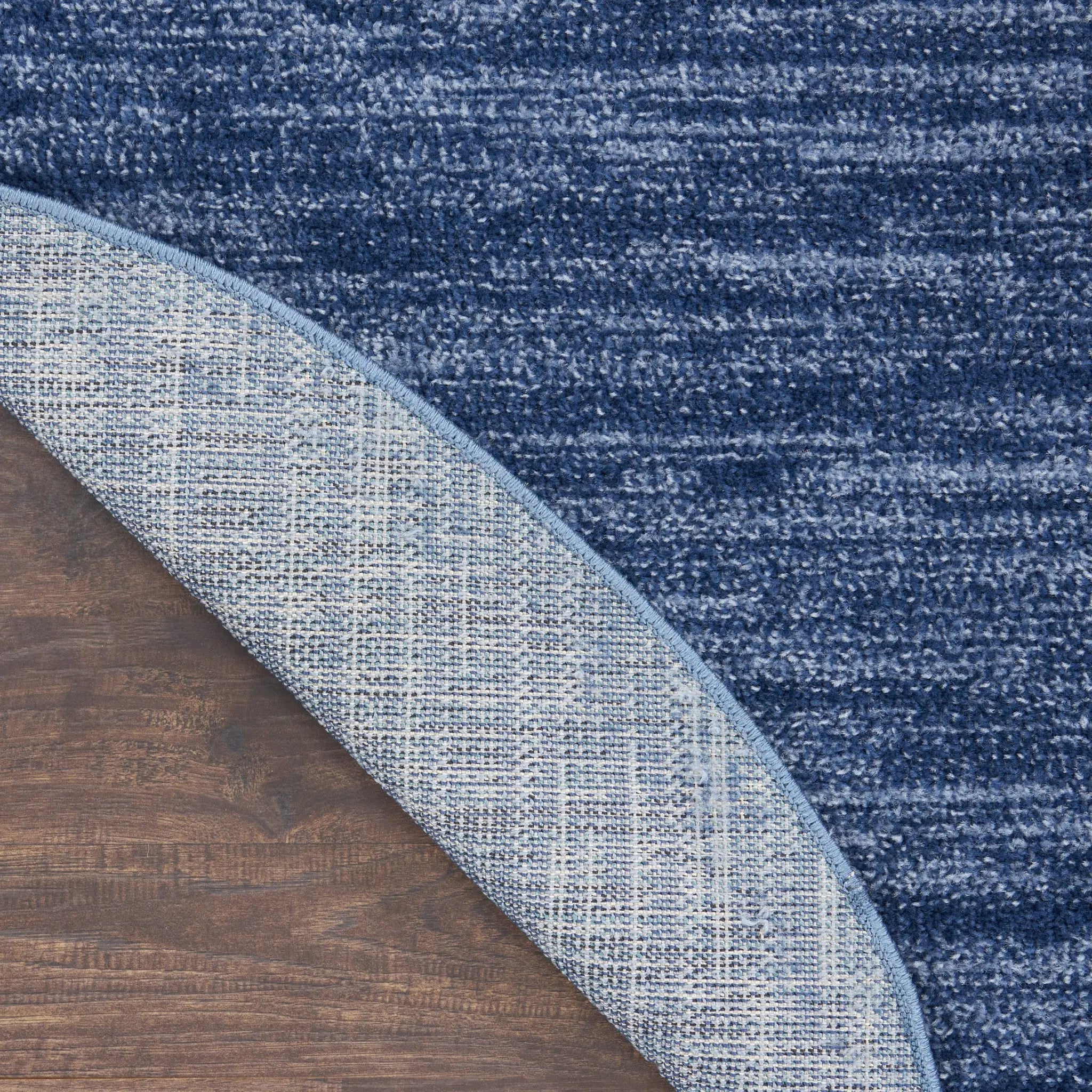 6' X 6' Blue Round Indoor Outdoor Area Rug Homeroots Outdoor