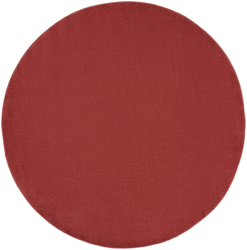 6' X 6' Brick Red Round Indoor Outdoor Area Rug Homeroots Outdoor