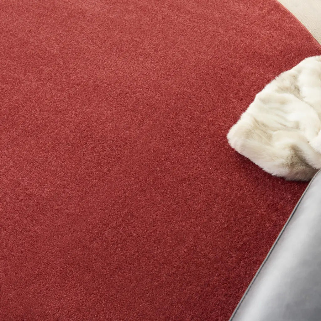 6' X 6' Brick Red Round Indoor Outdoor Area Rug Homeroots Outdoor