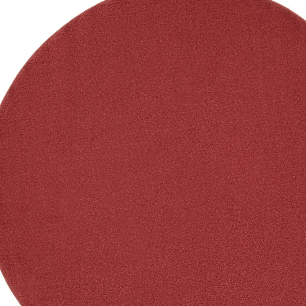 6' X 6' Brick Red Round Indoor Outdoor Area Rug Homeroots Outdoor