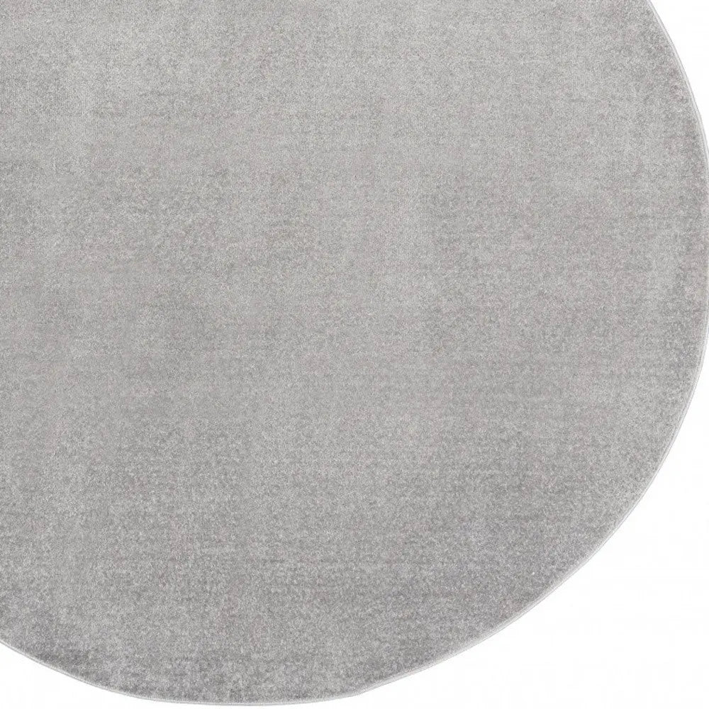 6' X 6' Gray Round Indoor Outdoor Area Rug Homeroots Outdoor