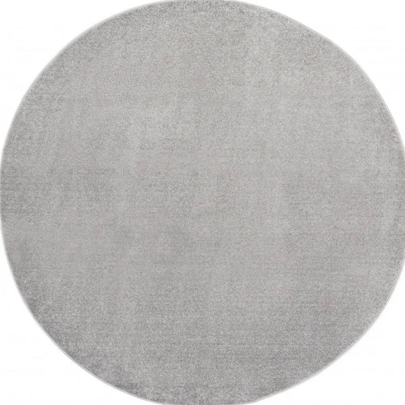 6' X 6' Gray Round Indoor Outdoor Area Rug Homeroots Outdoor