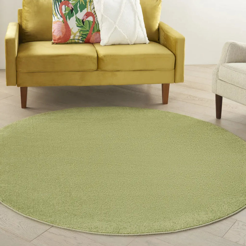 6' X 6' Green Round Indoor Outdoor Area Rug - GreatEagleInc