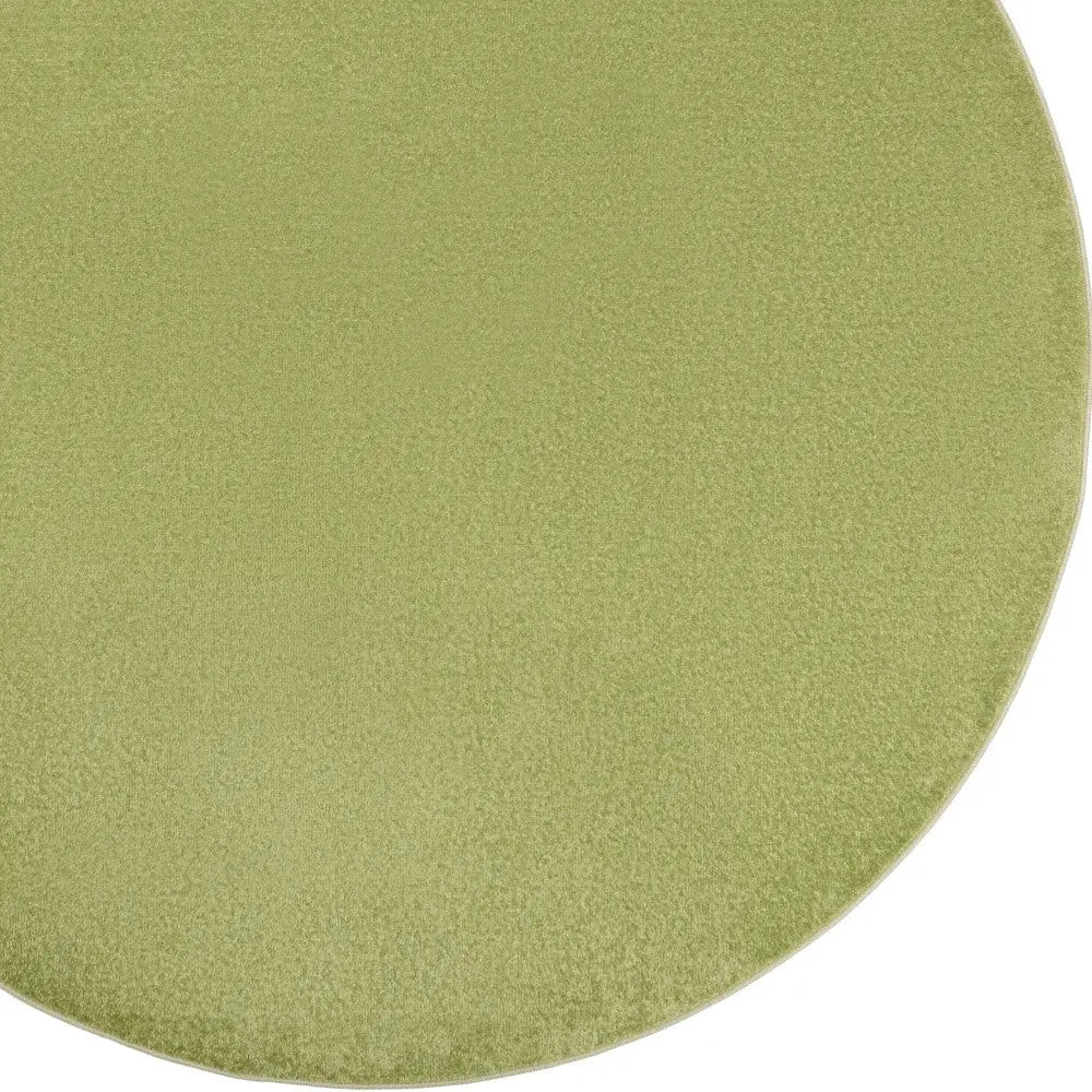 6' X 6' Green Round Indoor Outdoor Area Rug - GreatEagleInc