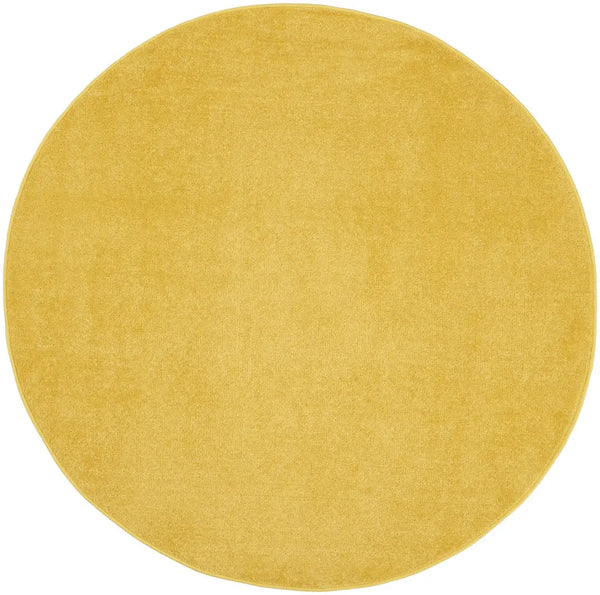 6' X 6' Yellow Round Indoor Outdoor Area Rug Homeroots Outdoor