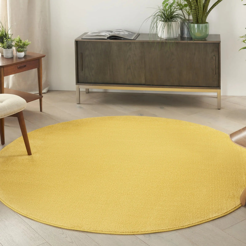 6' X 6' Yellow Round Indoor Outdoor Area Rug Homeroots Outdoor