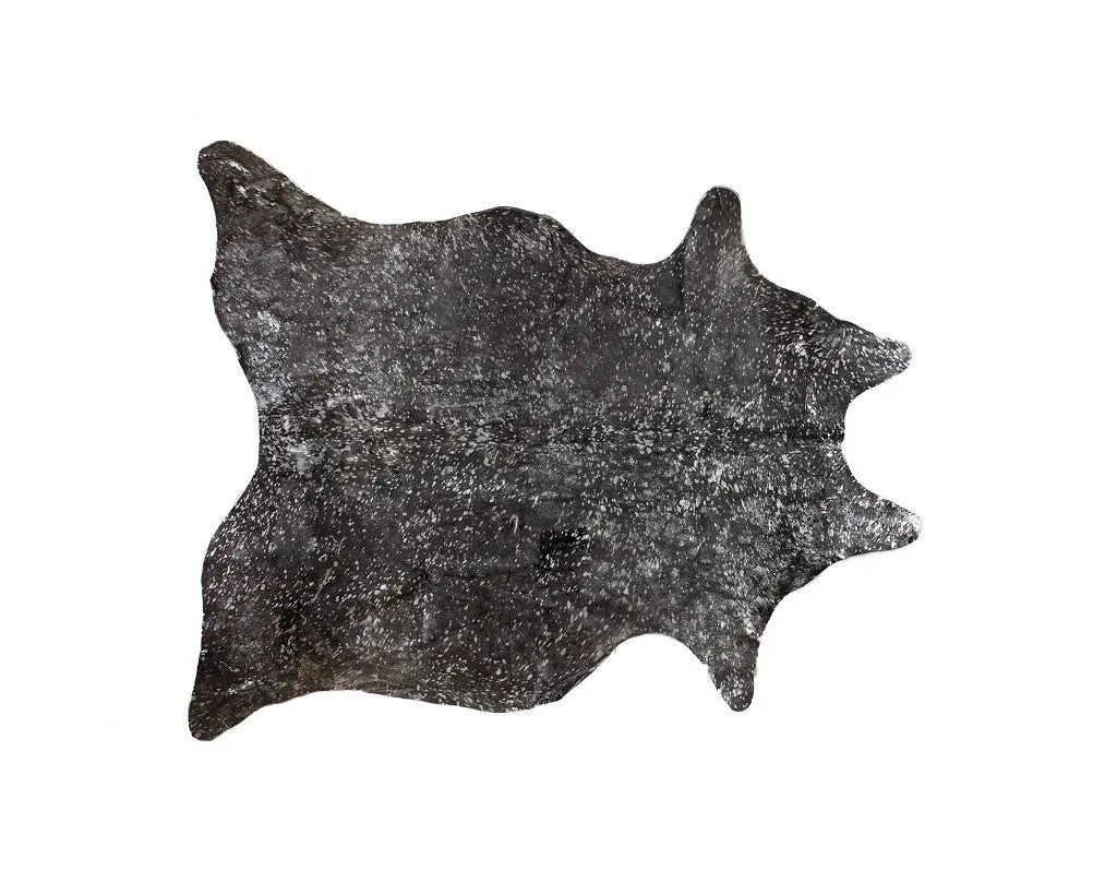 6' X 7' Brown and Silver Cowhide Hand Knotted Area Rug Homeroots Home Decor