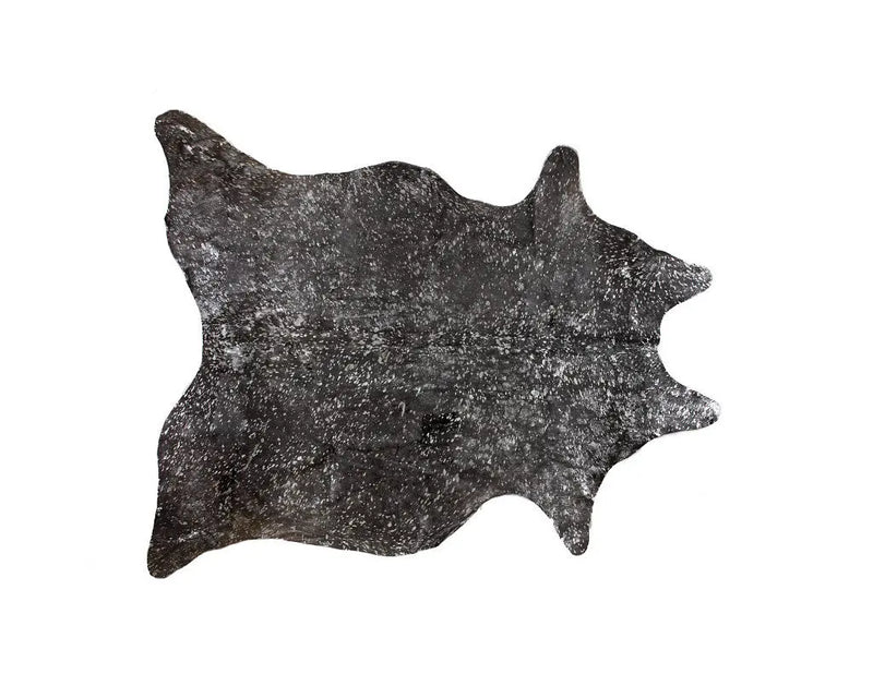 6' X 7' Brown and Silver Cowhide Hand Knotted Area Rug Homeroots Home Decor