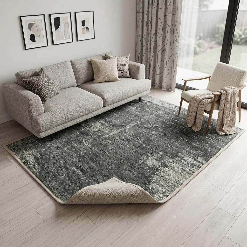 6' X 8' Black And White Abstract Washable Area Rug With UV Protection Homeroots Home Decor
