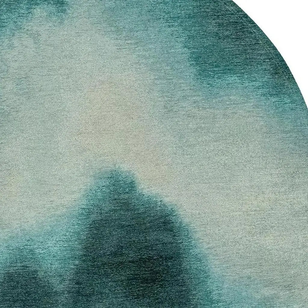 6' X 8' Blue And White Abstract Washable Area Rug With UV Protection Homeroots Home Decor