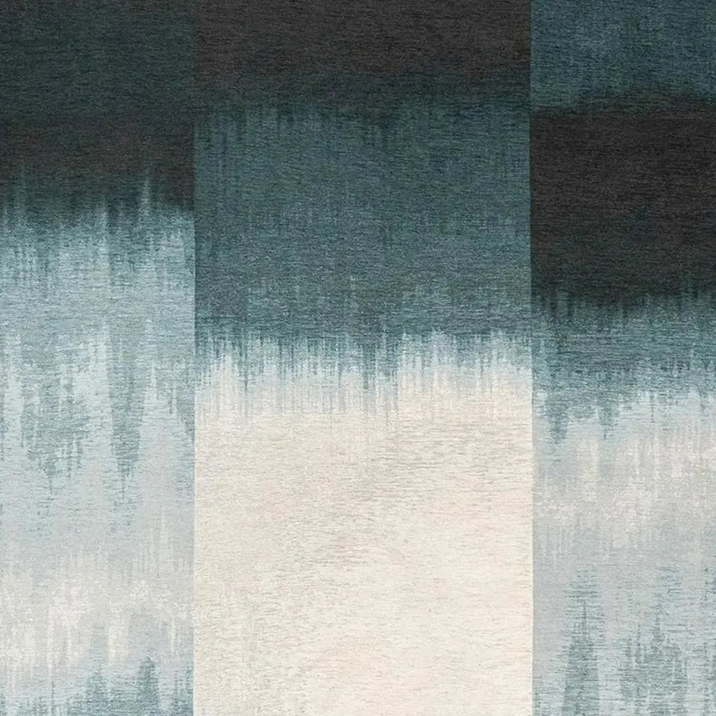 6' X 8' Blue And White Abstract Washable Area Rug With UV Protection Homeroots Home Decor