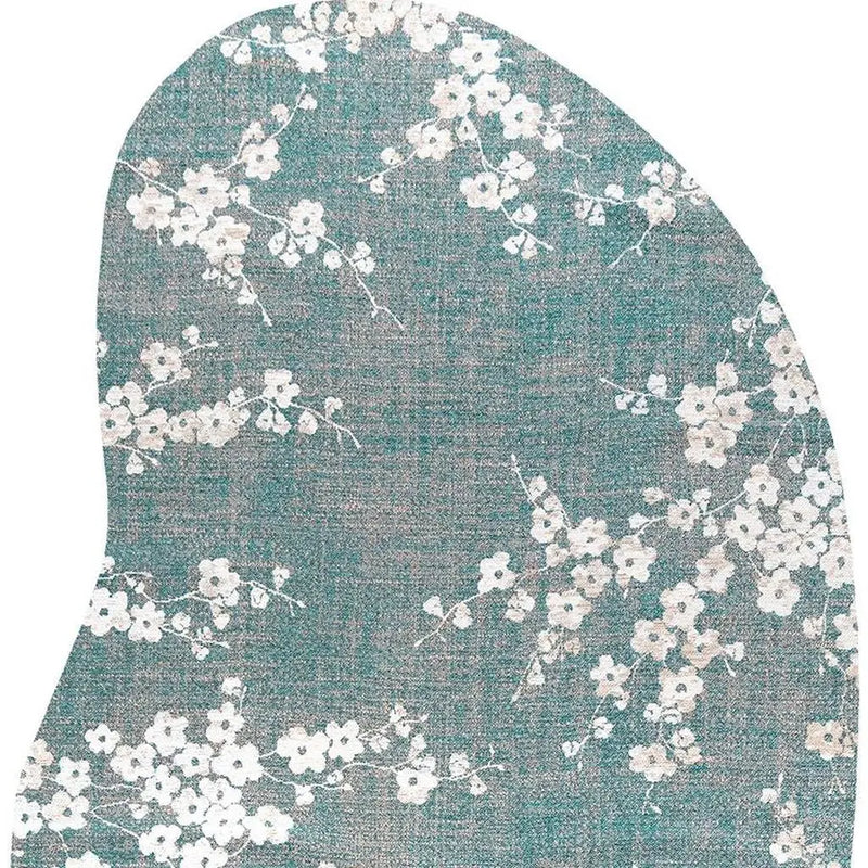 6' X 8' Blue And White Oriental Washable Area Rug With UV Protection Homeroots Home Decor