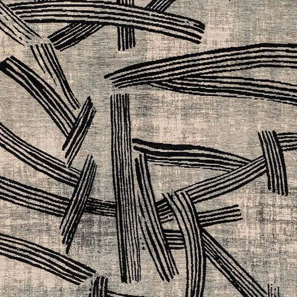 6' X 8' Gray And White Abstract Washable Area Rug With UV Protection Homeroots Home Decor