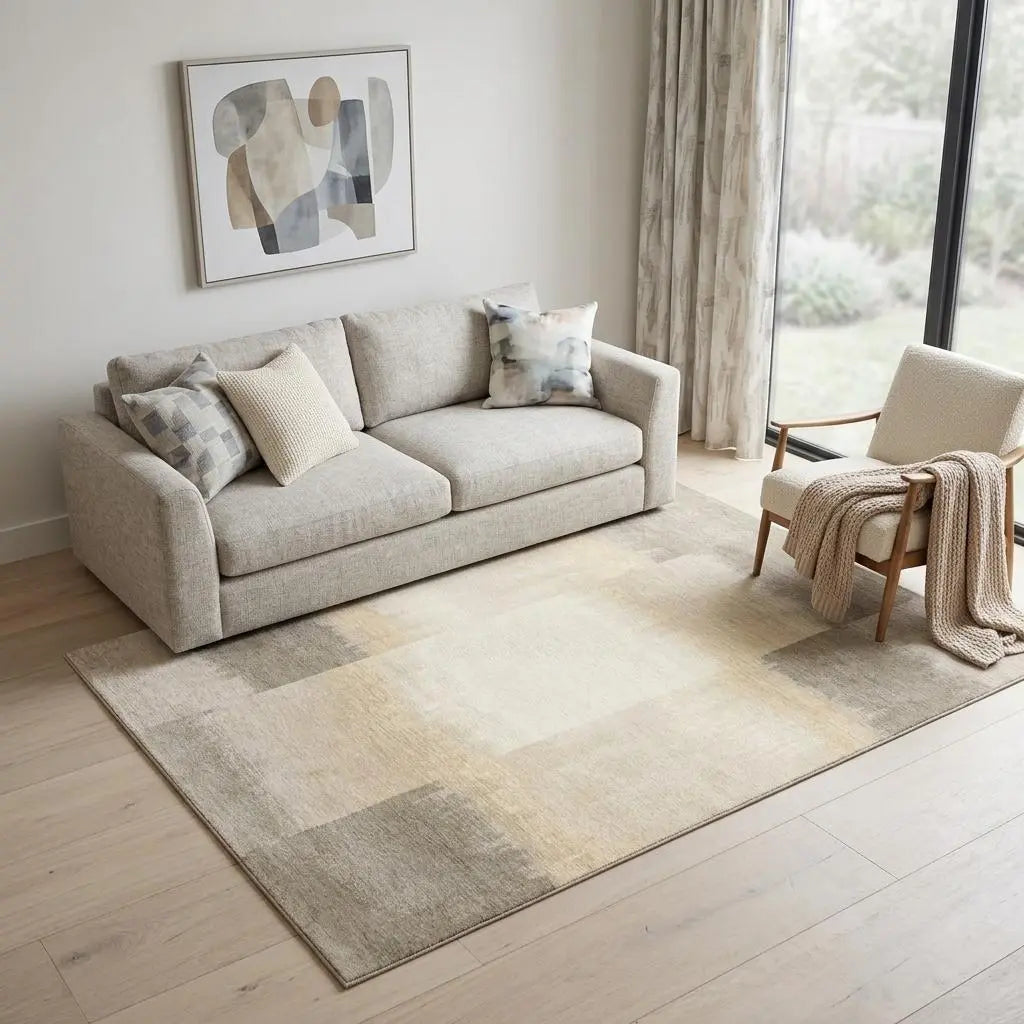 6' X 8' Gray And White Abstract Washable Area Rug With UV Protection Homeroots Home Decor