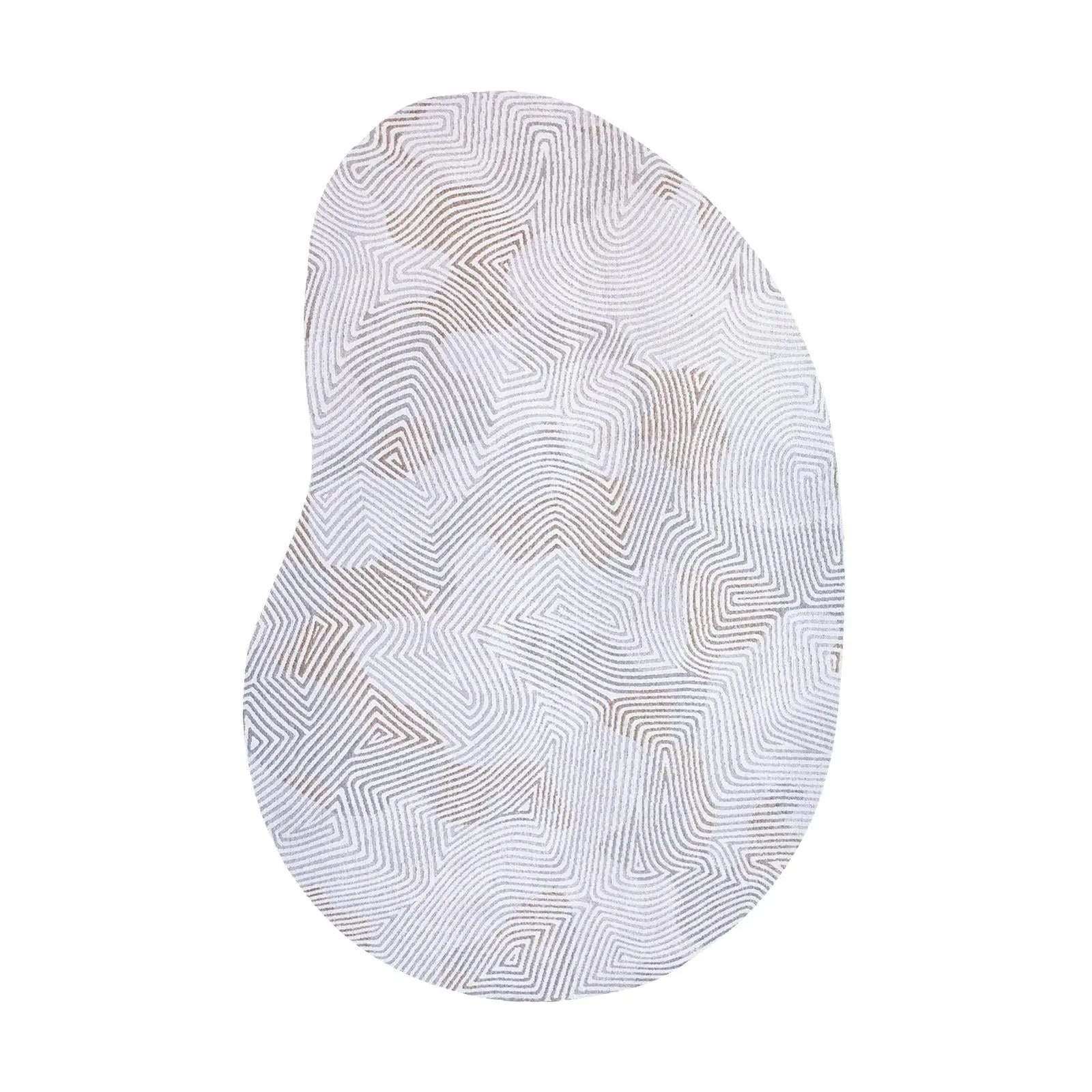 6' X 8' Gray And White Abstract Washable Area Rug With UV Protection Homeroots Home Decor