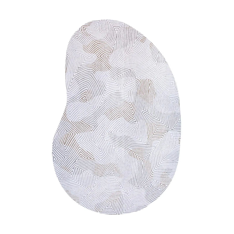 6' X 8' Gray And White Abstract Washable Area Rug With UV Protection Homeroots Home Decor