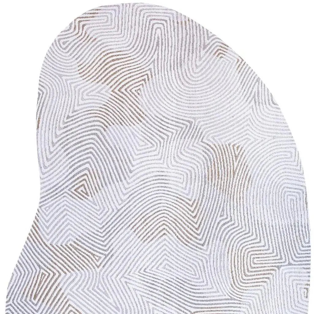 6' X 8' Gray And White Abstract Washable Area Rug With UV Protection Homeroots Home Decor