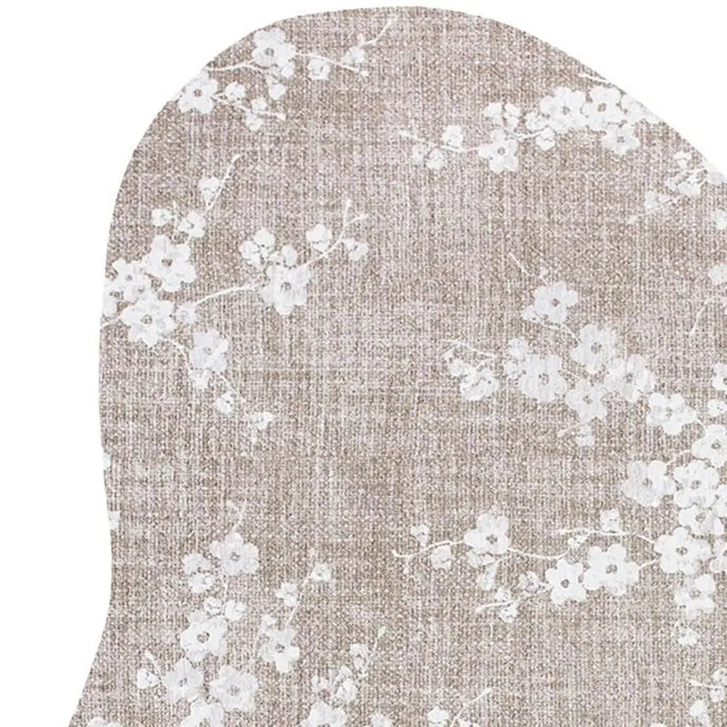 6' X 8' Gray And White Oriental Washable Area Rug With UV Protection Homeroots Home Decor
