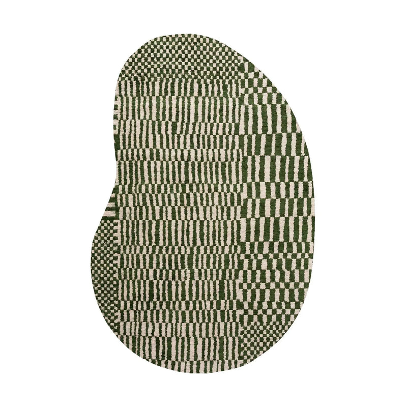 6' X 8' Green And White Abstract Washable Area Rug With UV Protection Homeroots Home Decor