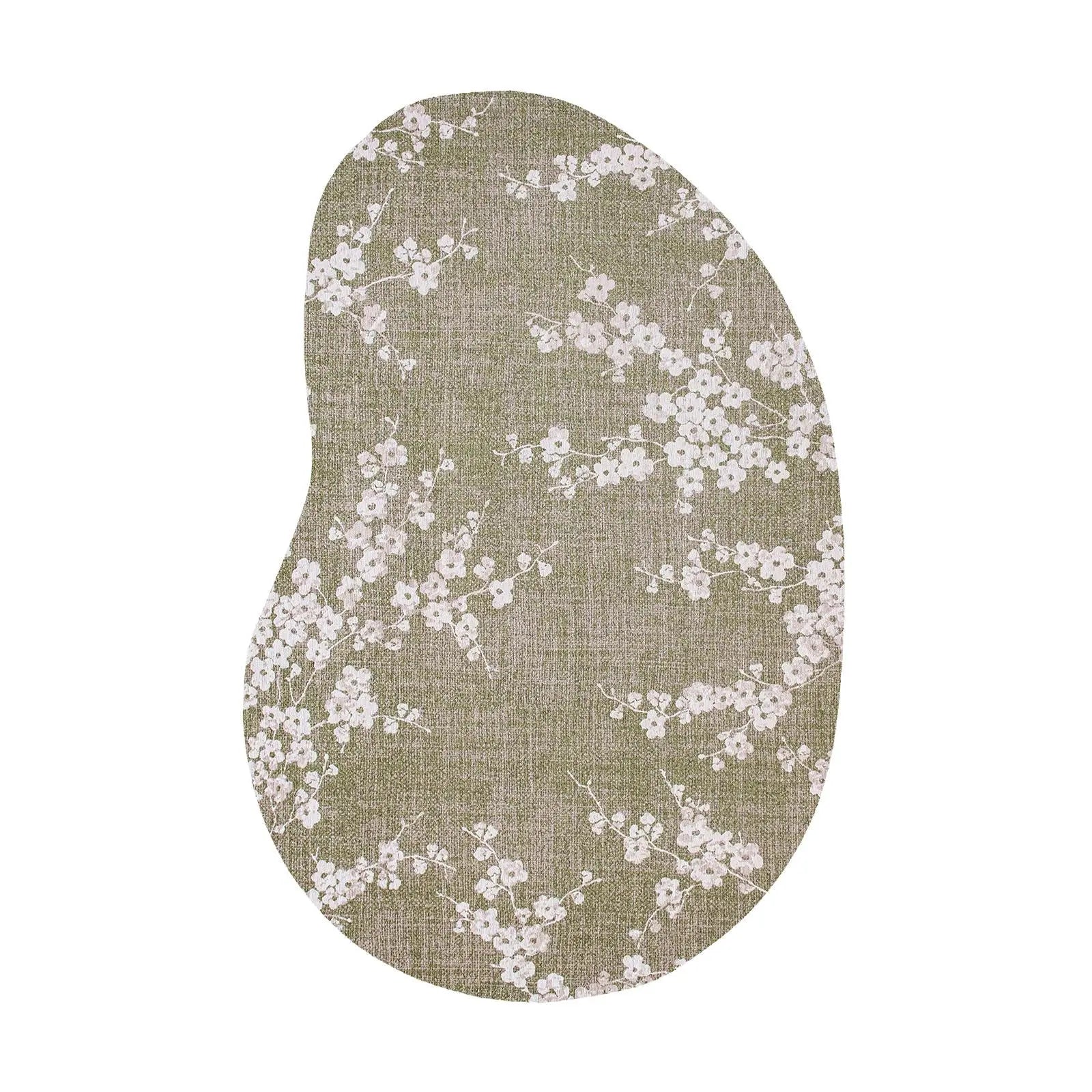 6' X 8' Green And White Oriental Washable Area Rug With UV Protection Homeroots Home Decor