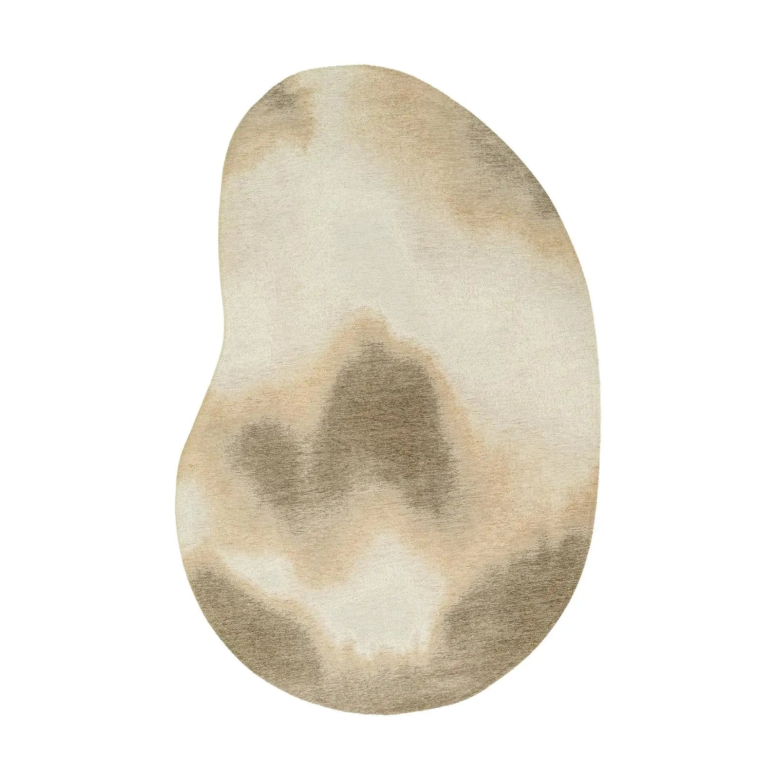 6' X 8' Tan And White Abstract Washable Area Rug With UV Protection Homeroots Home Decor