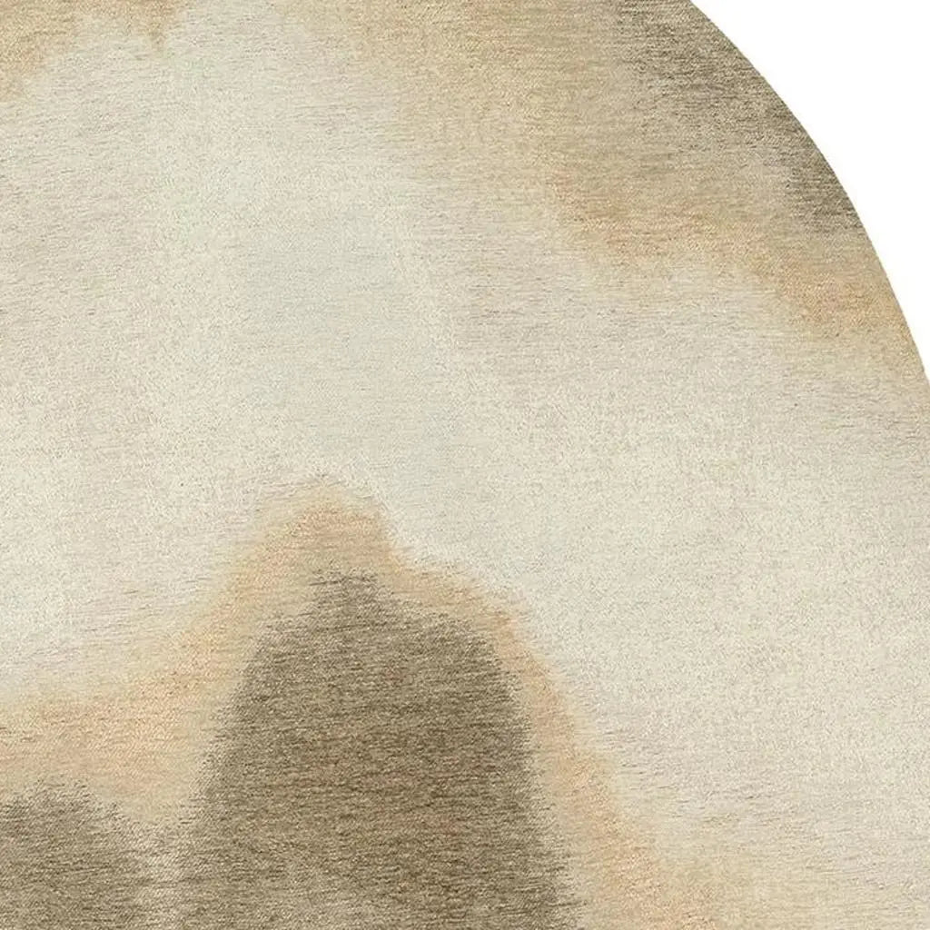 6' X 8' Tan And White Abstract Washable Area Rug With UV Protection Homeroots Home Decor