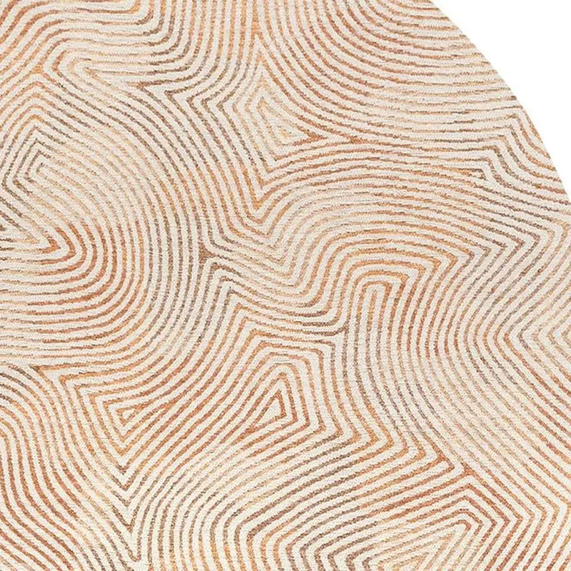 6' X 8' Tan And White Abstract Washable Area Rug With UV Protection Homeroots Home Decor