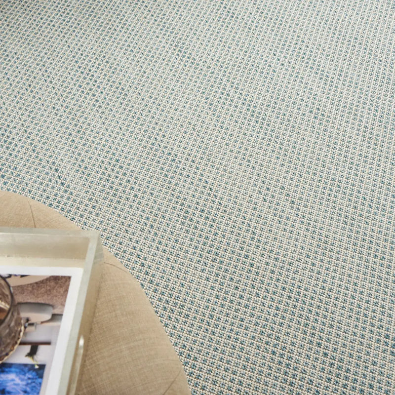6' X 9' Aqua Geometric Power Loom Area Rug Homeroots Outdoor