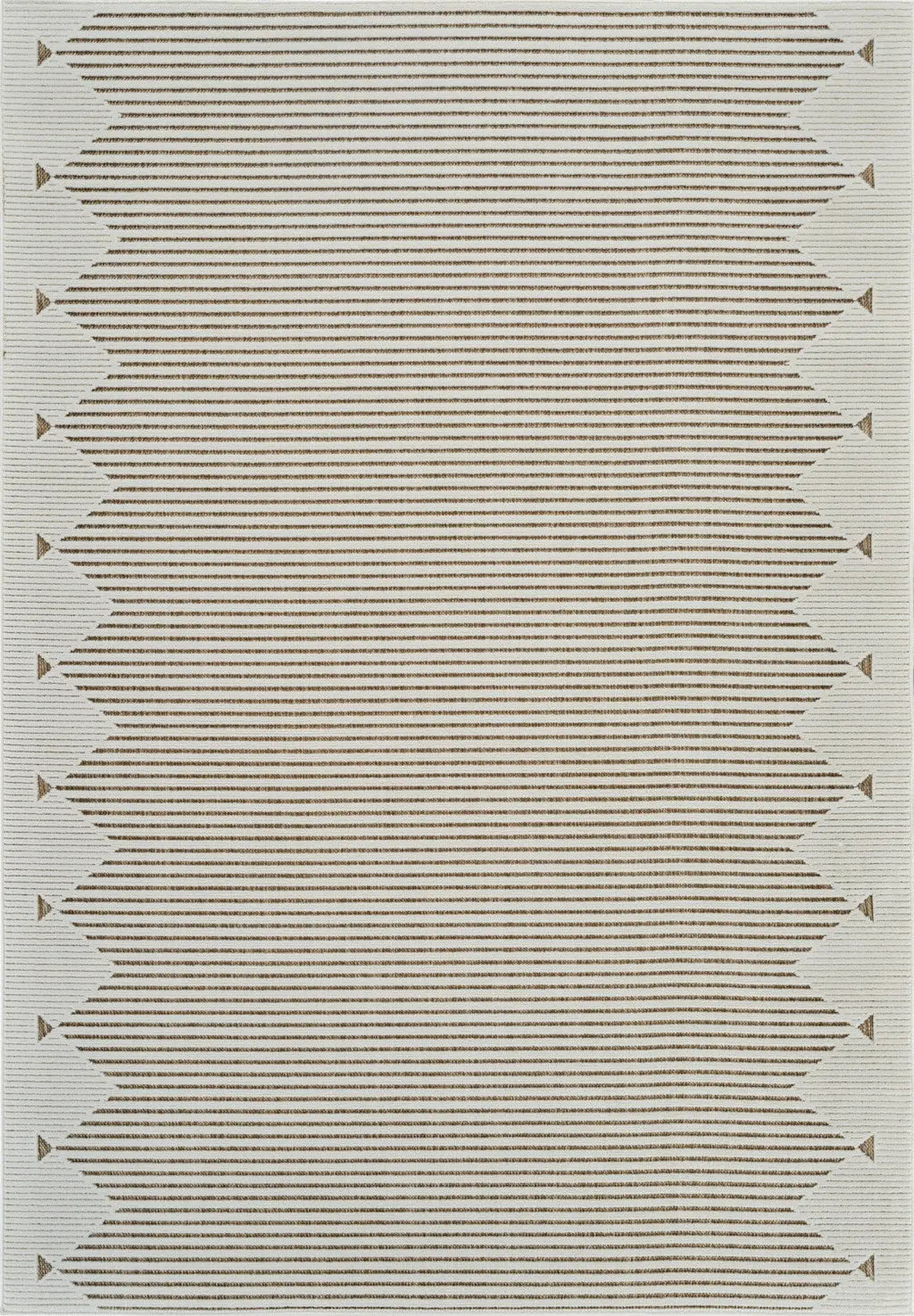 6' X 9' Beige And Brown Geometric Distressed Indoor Outdoor Area Rug Homeroots Outdoor