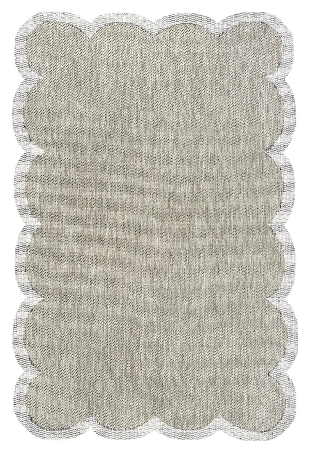 6' X 9' Beige And Cream Indoor Outdoor Area Rug Homeroots Outdoor