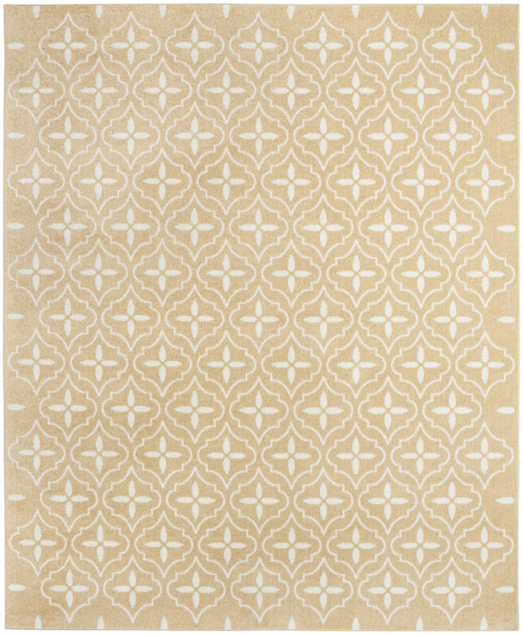6' X 9' Beige And Ivory Geometric Indoor Outdoor Area Rug Homeroots Outdoor