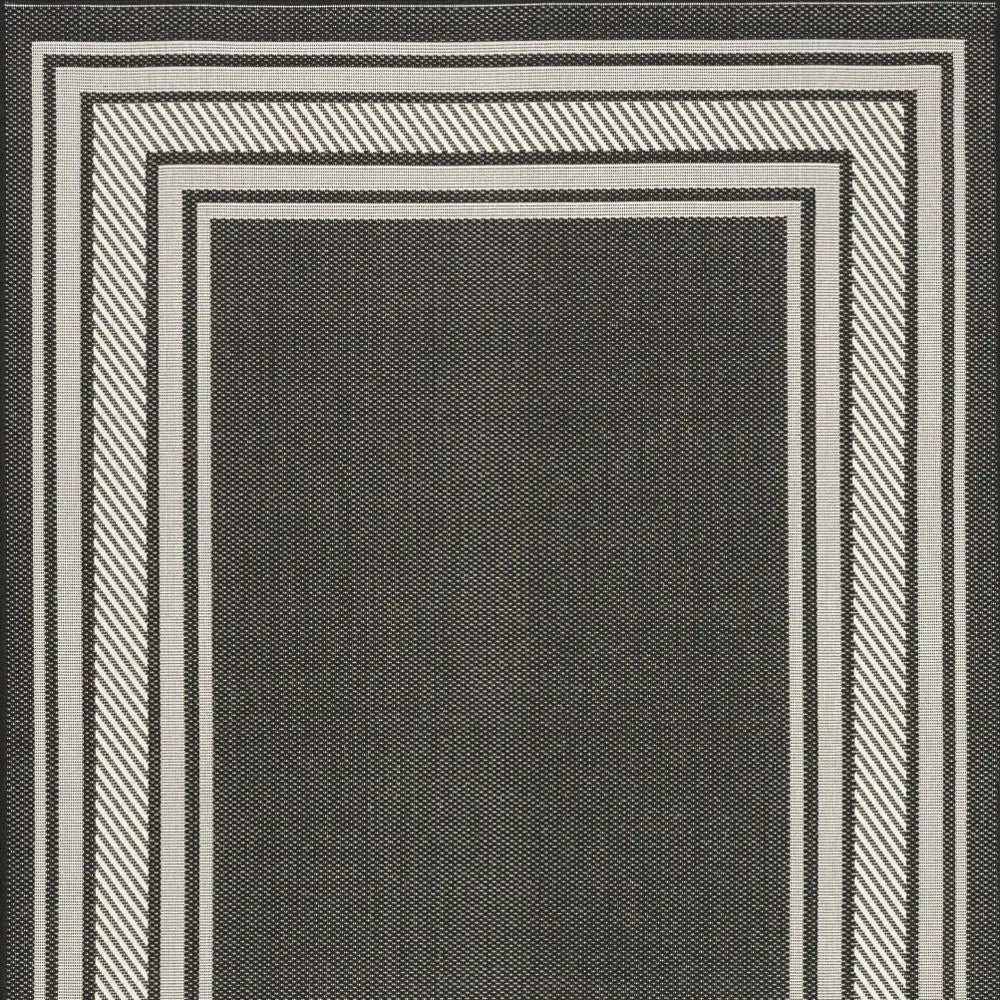 6' X 9' Black Geometric Indoor Outdoor Area Rug Homeroots Outdoor
