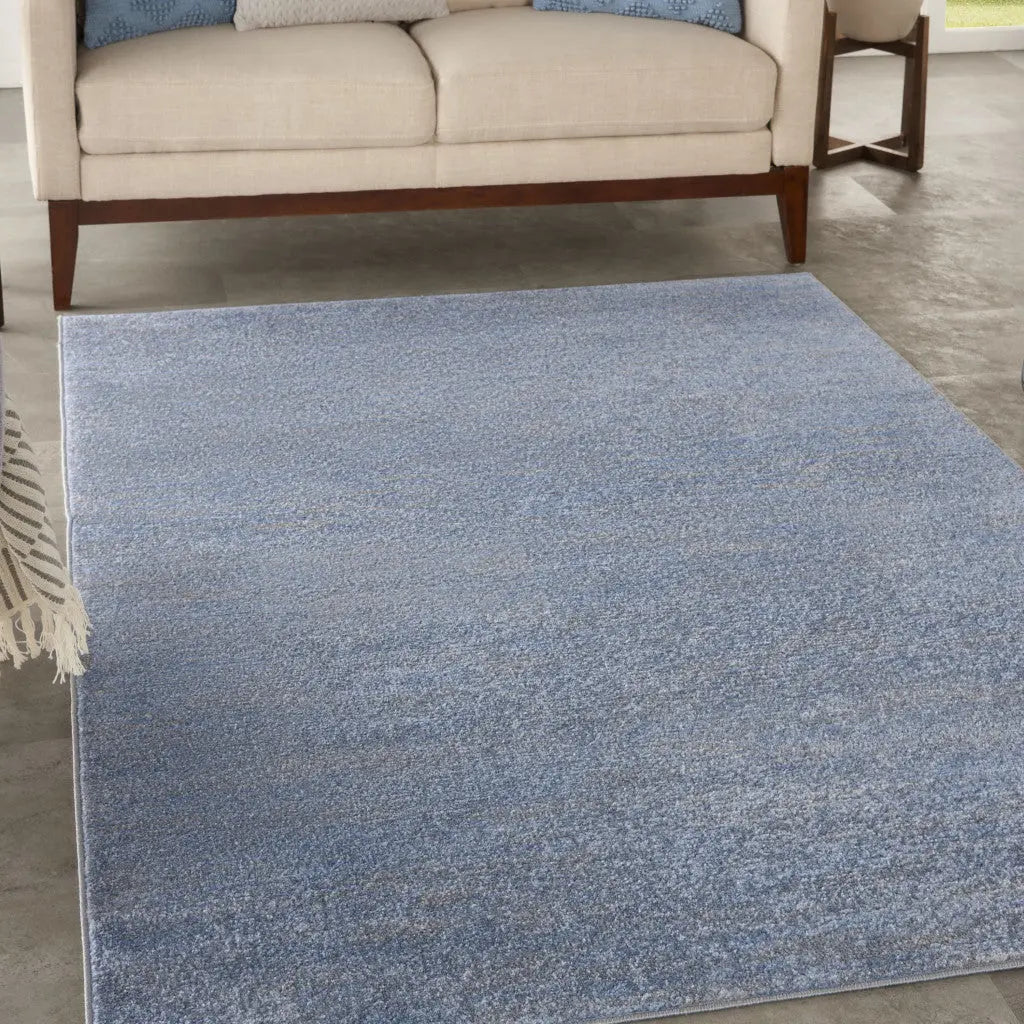6' X 9' Blue And Gray Indoor Outdoor Area Rug - GreatEagleInc